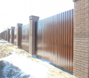 Забор из профнастила 3 м*75 м
